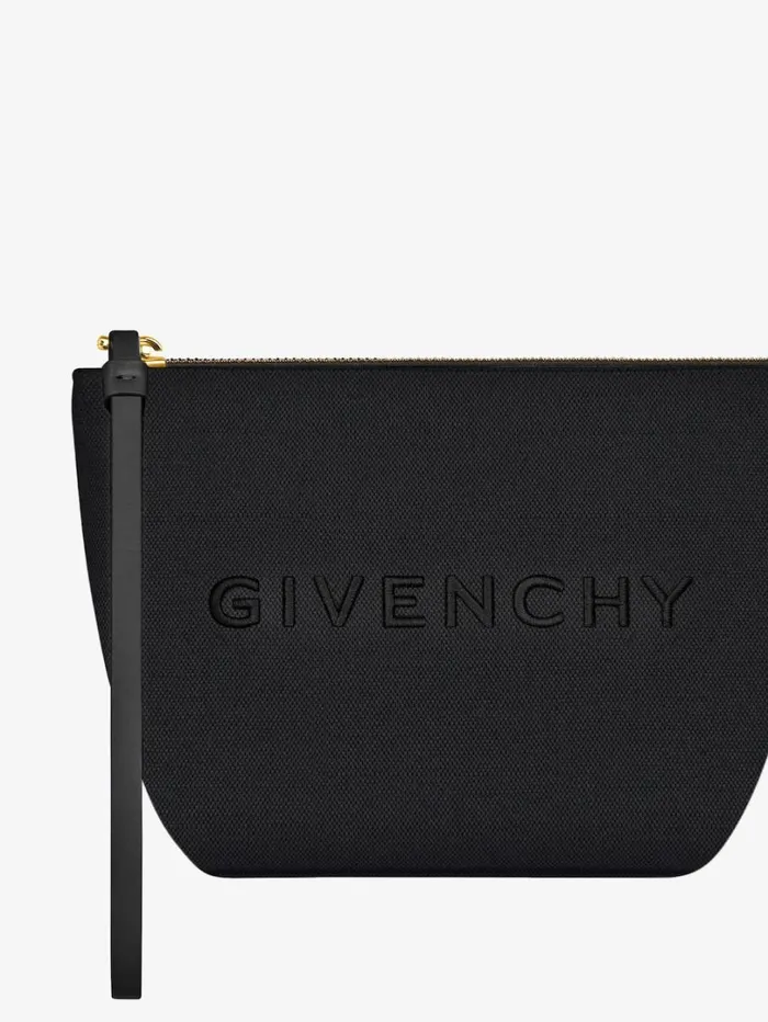 Givenchy Mini GIVENCHY Pouch In Canvas Black Women Wallets and Card Holders Givenchy Mini GIVENCHY Pouch In Canvas Black Women Wallets and Card Holders