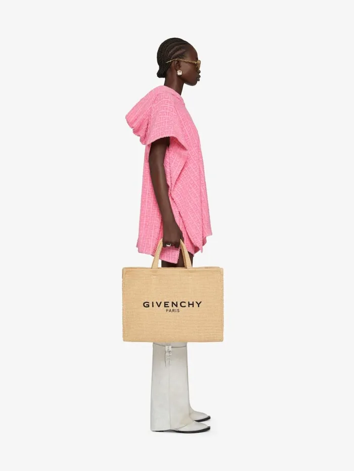 Givenchy Poncho In 4G Cotton Towelling Old Pink Women Tops and Shirts