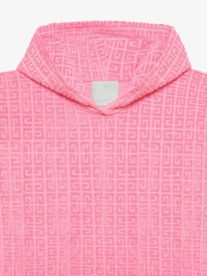 Givenchy Poncho In 4G Cotton Towelling Old Pink Women Tops and Shirts
