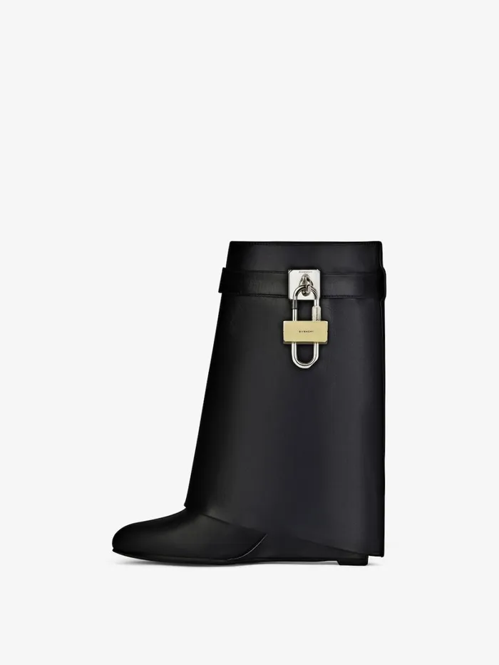 Givenchy Shark Lock Ankle Boots In Leather Black Women Shark Lock Givenchy Shark Lock Ankle Boots In Leather Black Women Shark Lock