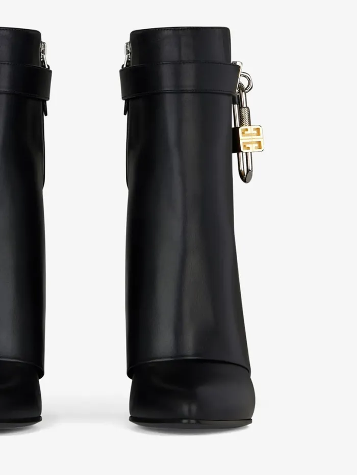 Givenchy Shark Lock Ankle Boots In Leather Black Women Shark Lock Givenchy Shark Lock Ankle Boots In Leather Black Women Shark Lock