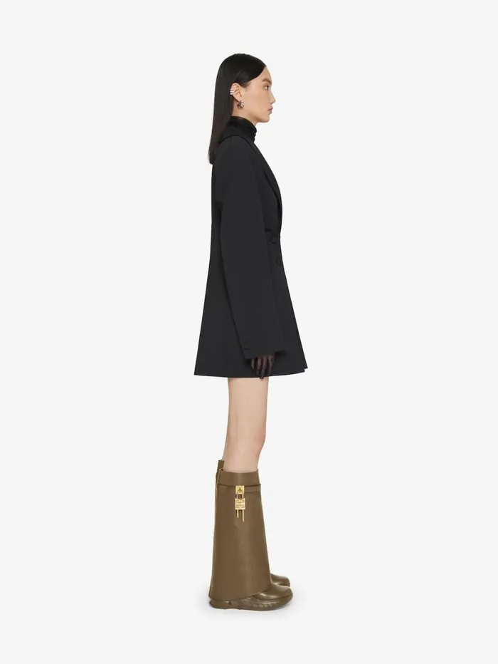 Givenchy Shark Lock Biker Boots In Grained Leather Dark Khaki Women Shark Lock Givenchy Shark Lock Biker Boots In Grained Leather Dark Khaki Women Shark Lock