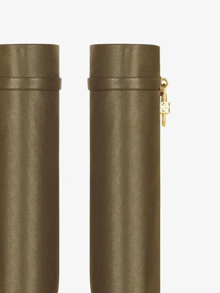 Givenchy Shark Lock Biker Boots In Grained Leather Dark Khaki Women Shark Lock Givenchy Shark Lock Biker Boots In Grained Leather Dark Khaki Women Shark Lock