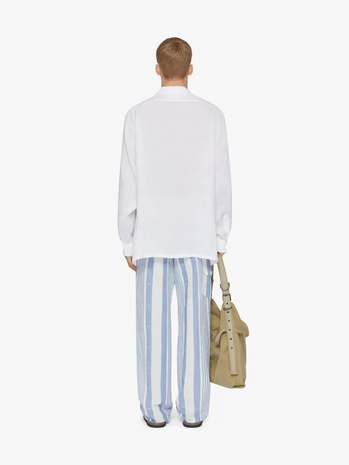 Givenchy Shirt In Linen White Men Shirts