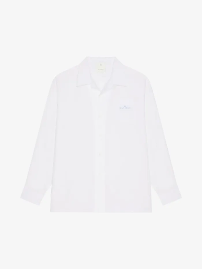 Givenchy Shirt In Linen White Men Shirts