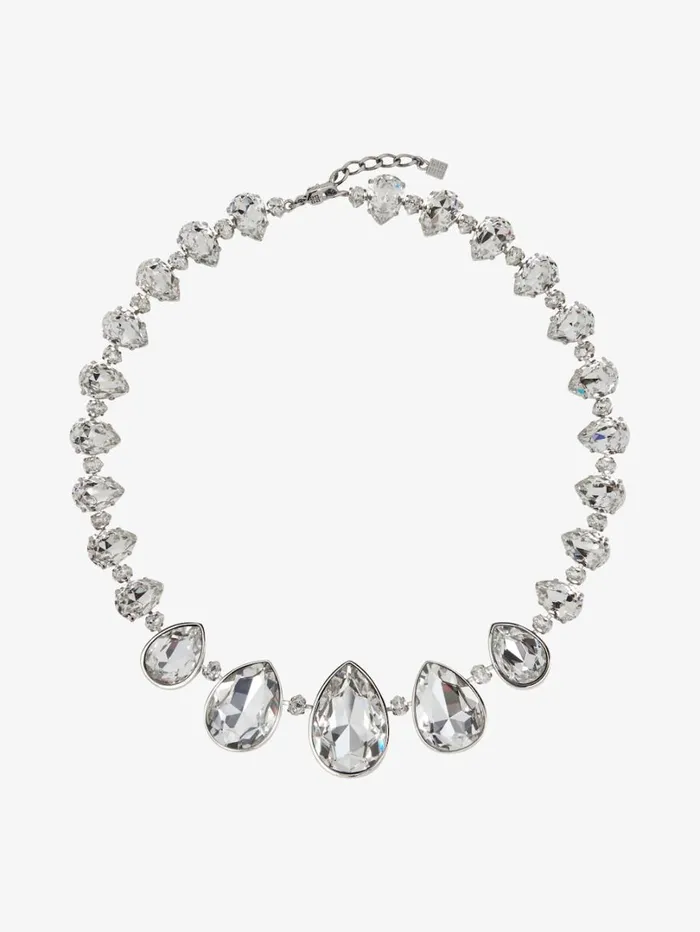 Givenchy Short 4G Crystal Necklace In Metal With Crystals Silvery Men Jewelry