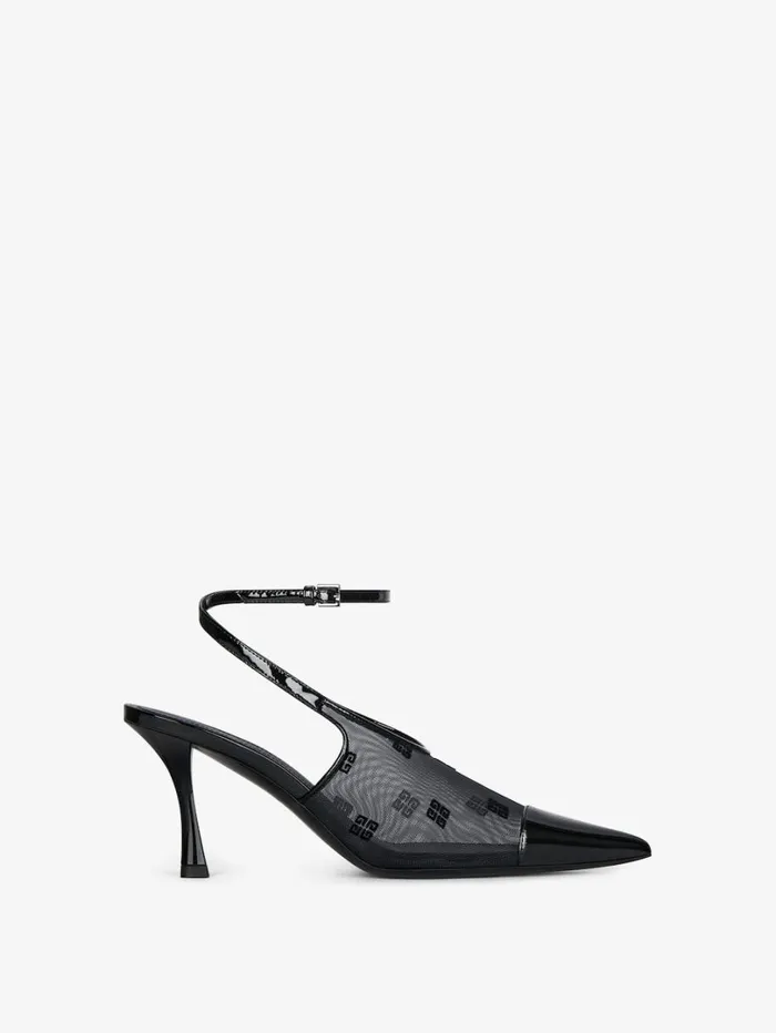 Givenchy Show Slingbacks In 4G Mesh Black Women Heels