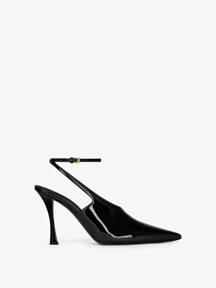 Givenchy Show Slingbacks In Patent Leather Black Women Heels