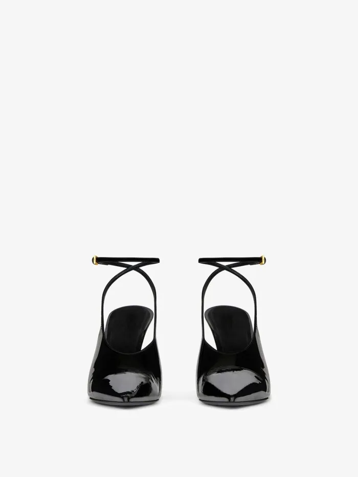Givenchy Show Slingbacks In Patent Leather Black Women Heels