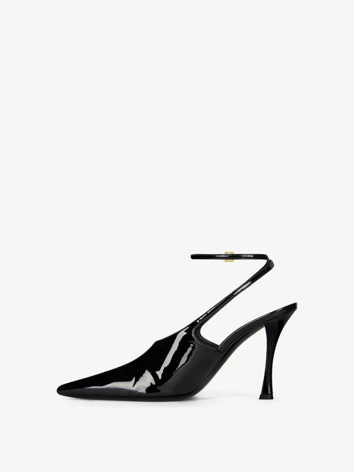 Givenchy Show Slingbacks In Patent Leather Black Women Heels