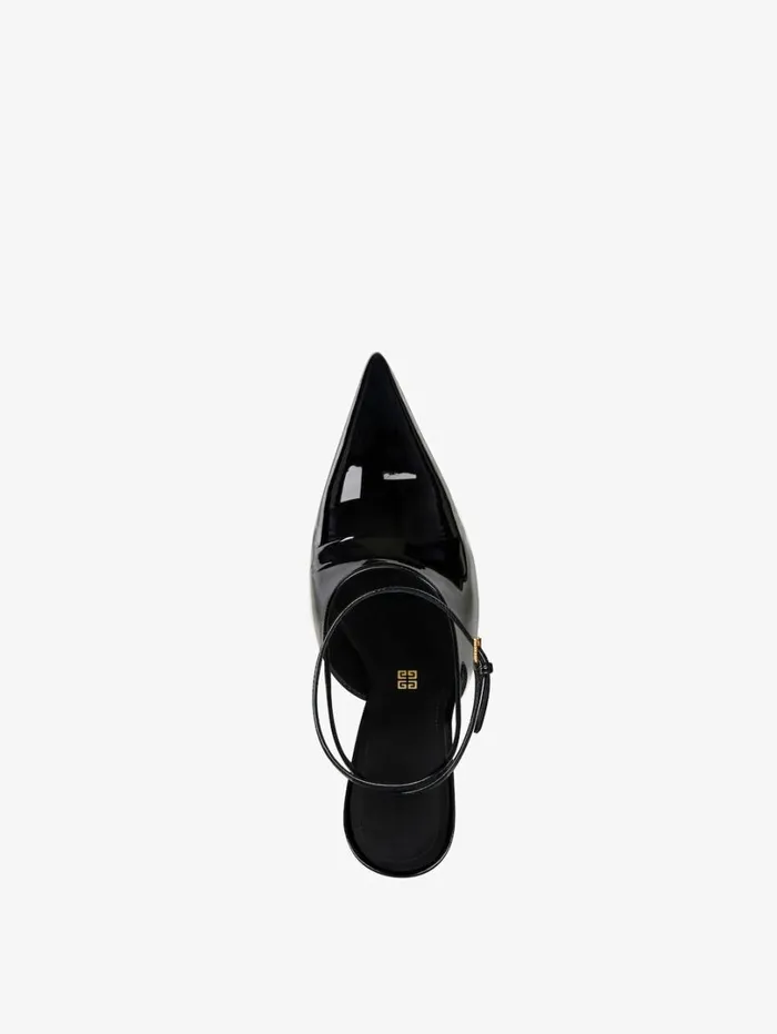 Givenchy Show Slingbacks In Patent Leather Black Women Heels
