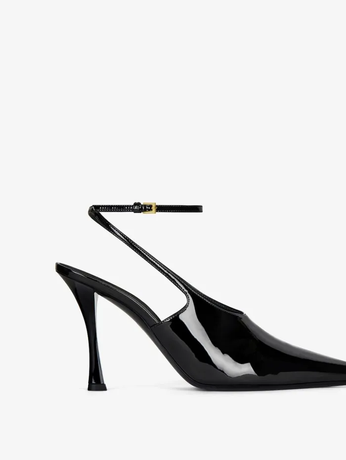 Givenchy Show Slingbacks In Patent Leather Black Women Heels