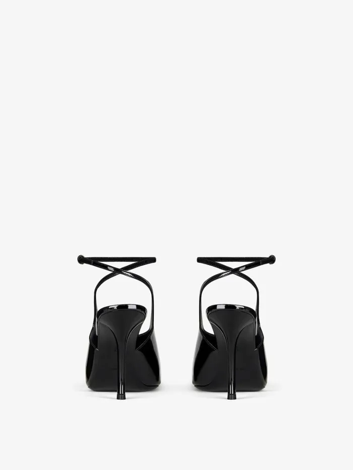 Givenchy Show Slingbacks In Patent Leather Black Women Heels