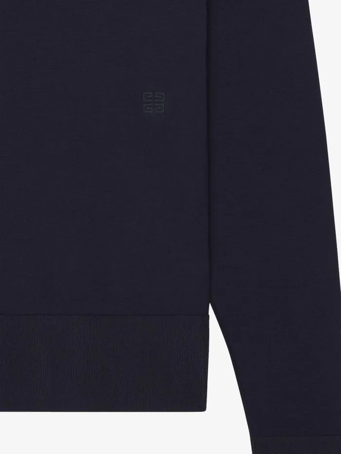 Givenchy Sweater In Cotton And Silk Night Blue Men Sweatshirts and Hoodies