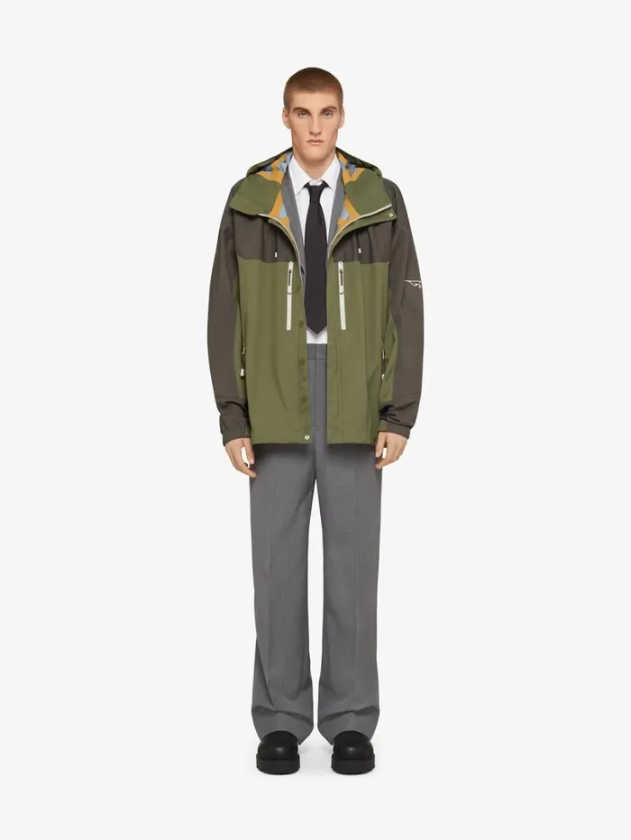 Givenchy Technical Hooded Jacket Olive Green Men Outerwear and Blousons