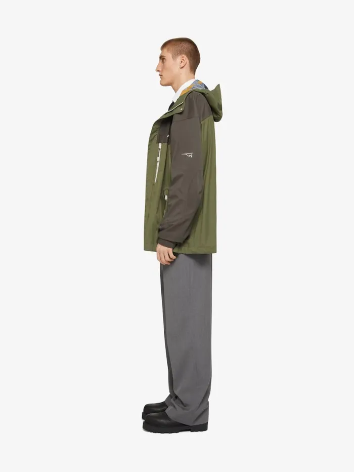Givenchy Technical Hooded Jacket Olive Green Men Outerwear and Blousons
