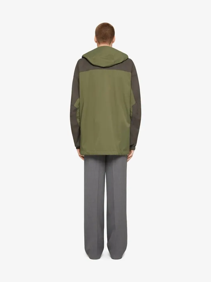 Givenchy Technical Hooded Jacket Olive Green Men Outerwear and Blousons