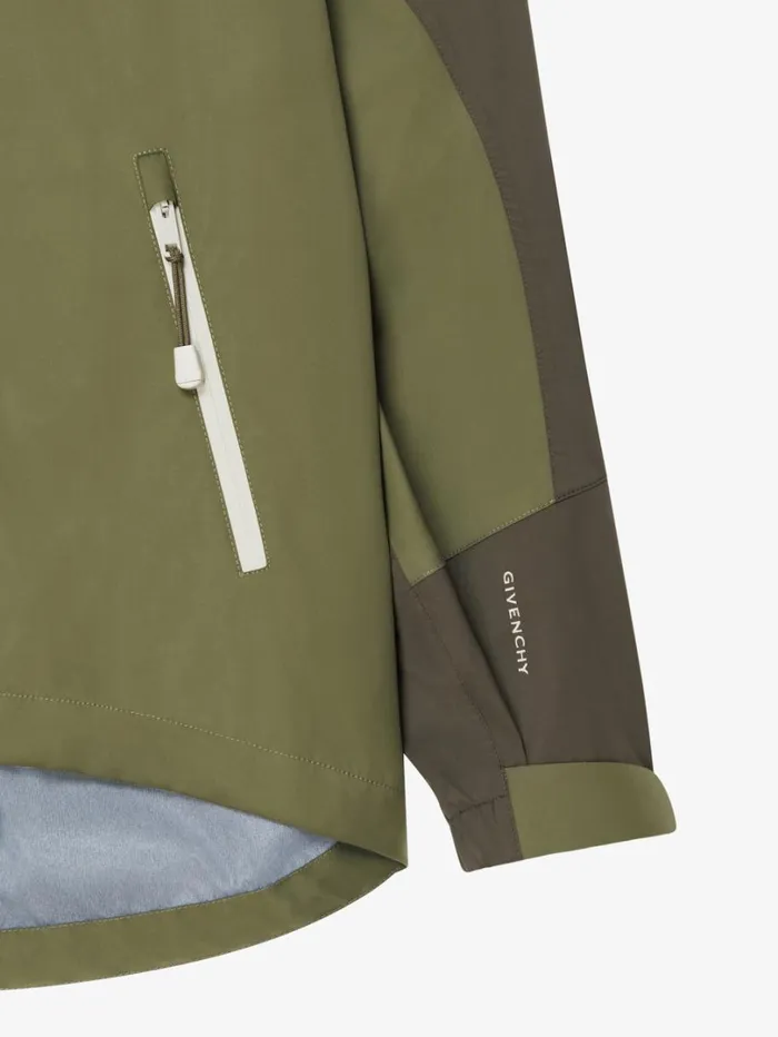 Givenchy Technical Hooded Jacket Olive Green Men Outerwear and Blousons