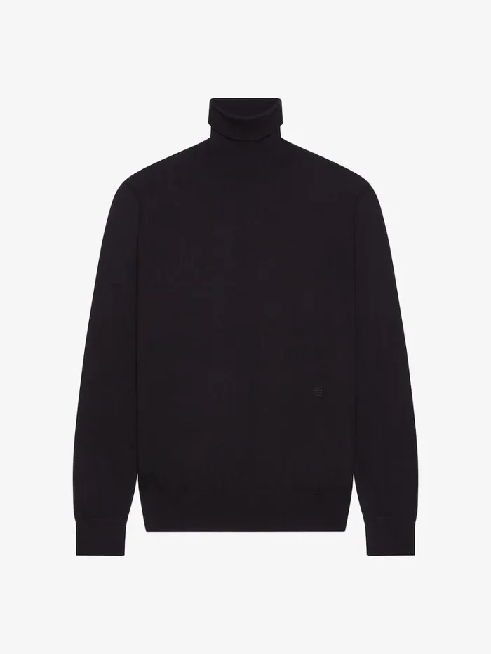 Givenchy Turtleneck Sweater In Wool And Cashmere Black Men Knitwear