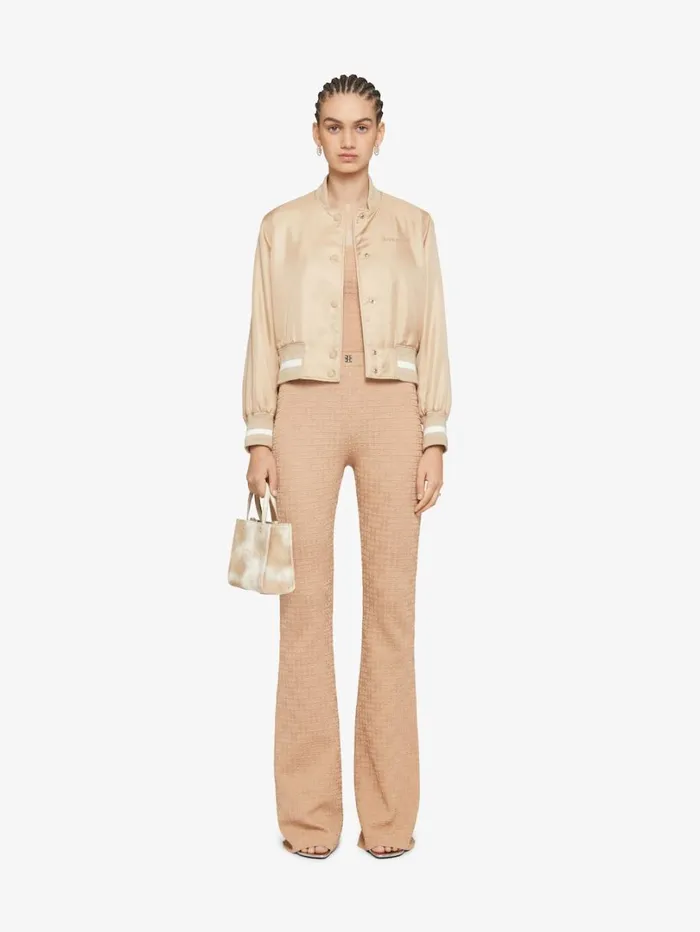 Givenchy Varsity Jacket In Silk Desert Women Outerwear and Blousons