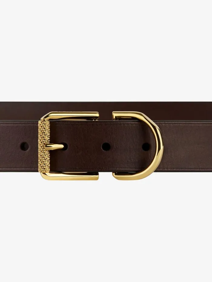 Givenchy Voyou Belt In Leather Dark Brown Men Belts Givenchy Voyou Belt In Leather Dark Brown Men Belts