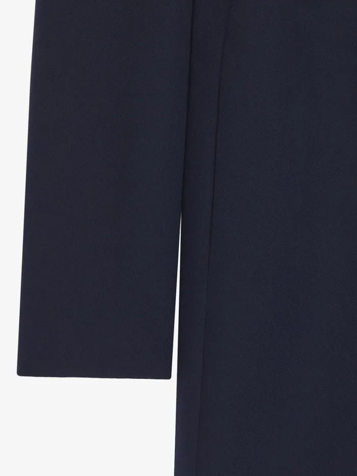 Givenchy Voyou Coat In Double Face Wool Navygrey Women Coats and Jackets