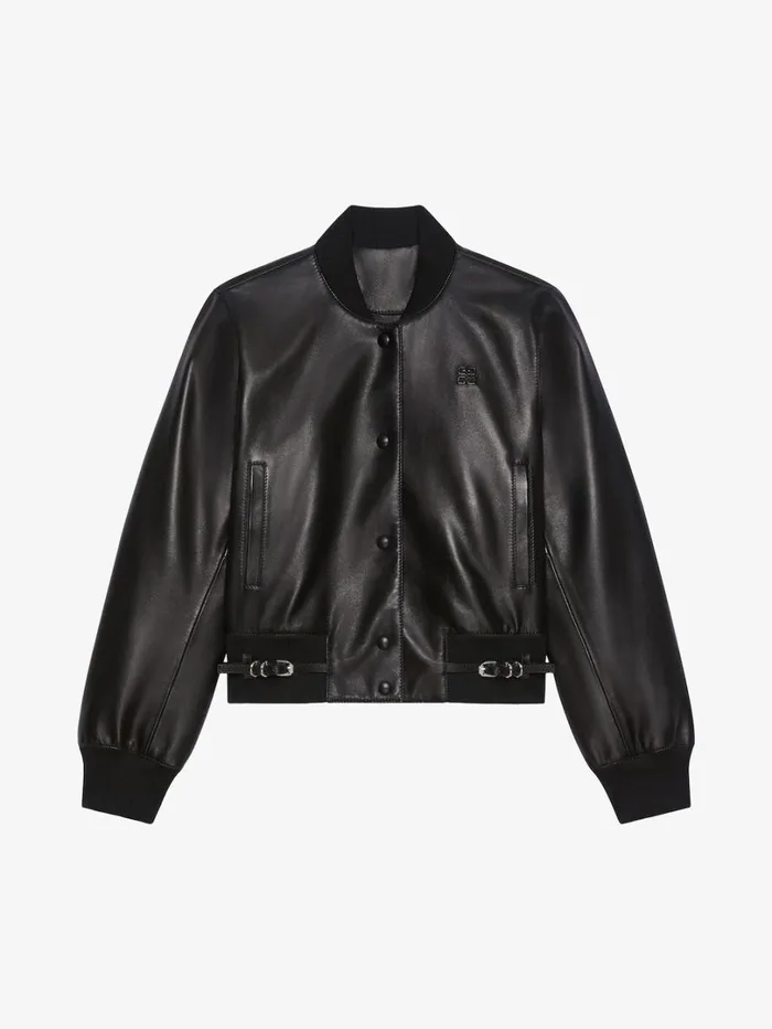 Givenchy Voyou Varsity Jacket In Leather Black Women Outerwear and Blousons