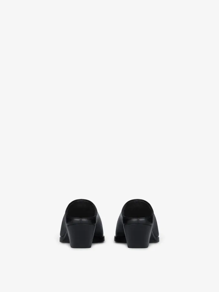 Givenchy Western Mules In Leather Black Women Boots and Booties Givenchy Western Mules In Leather Black Women Boots and Booties