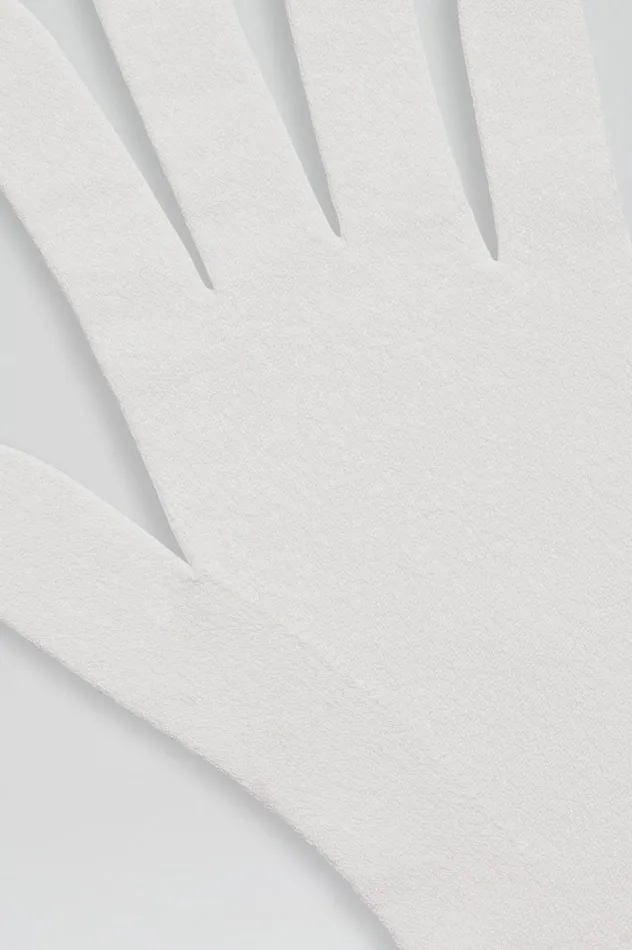 Gloves Women Scanlan Theodore CREPE KNIT GLOVES Cream