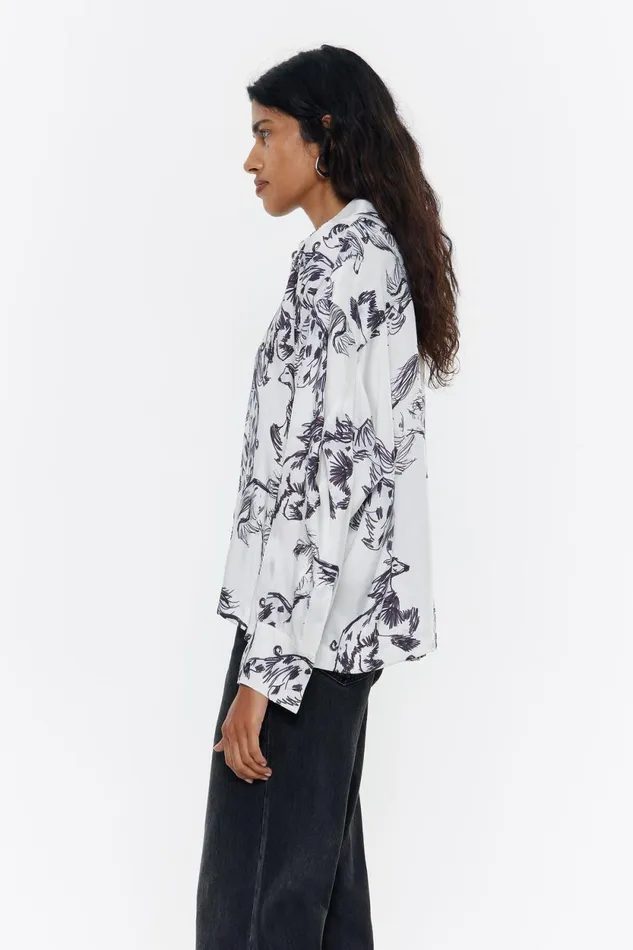 Gray Greyhound Boxy Shirt Galgo Big Grey Women Bimba Y Lola Shirts