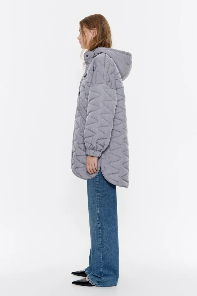 Gray Padded Jacket Grey Women Bimba Y Lola Coats And Trench Coats Gray Padded Jacket Grey Women Bimba Y Lola Coats And Trench Coats