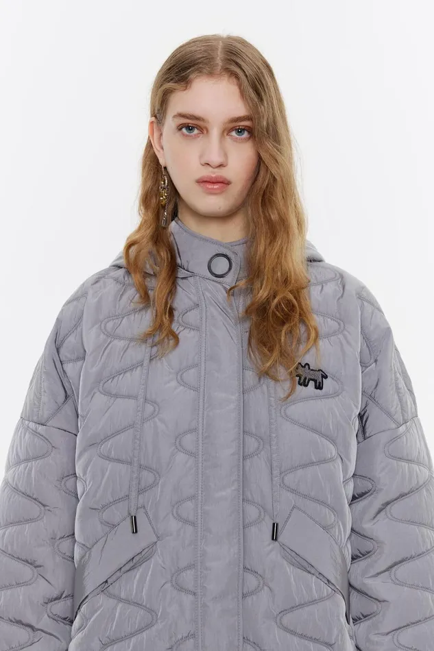 Gray Padded Jacket Grey Women Bimba Y Lola Coats And Trench Coats Gray Padded Jacket Grey Women Bimba Y Lola Coats And Trench Coats
