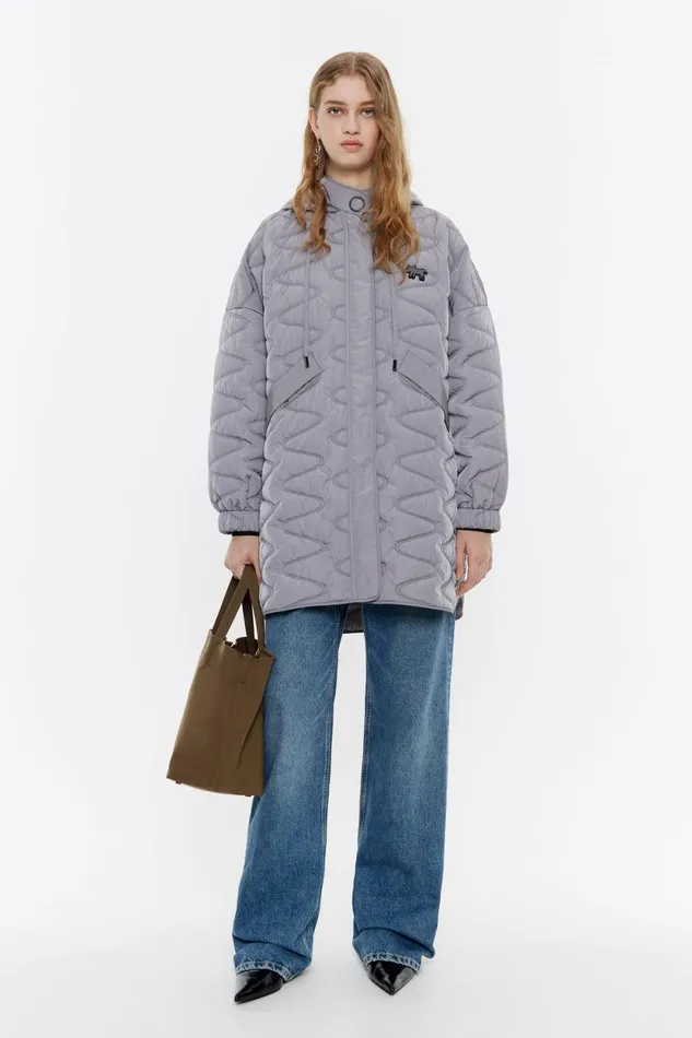 Gray Padded Jacket Grey Women Bimba Y Lola Coats And Trench Coats Gray Padded Jacket Grey Women Bimba Y Lola Coats And Trench Coats