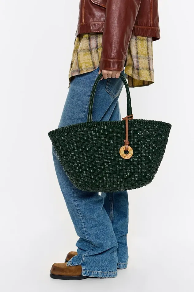 Green Plaited Shopper Bag Green Women Bimba Y Lola Shoppers Green Plaited Shopper Bag Green Women Bimba Y Lola Shoppers