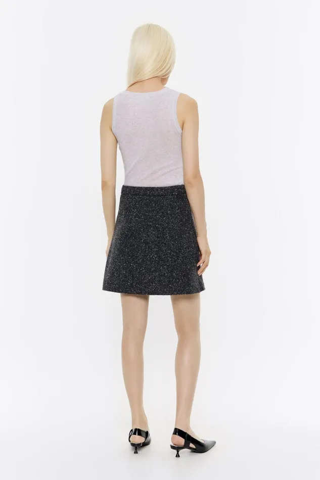Grey Aline Miniskirt Grey Women Bimba Y Lola Total Look Grey Aline Miniskirt Grey Women Bimba Y Lola Total Look