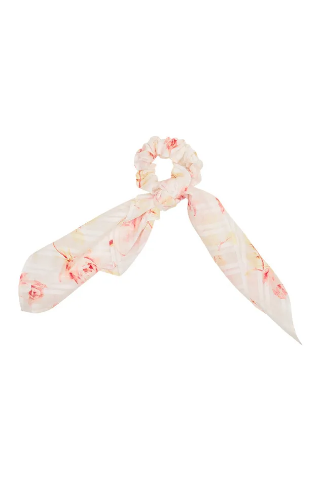 Hair Accessories Women LoveShackFancy Parison Floral Hair Scrunchie Cherry Soda