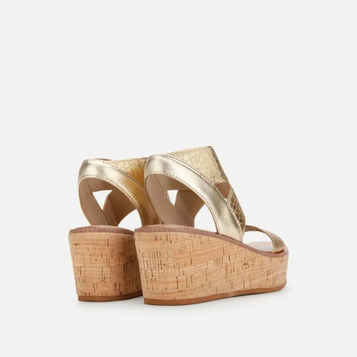Harlow Animal Platform Sandal Gold Women Kenneth Cole Sandals