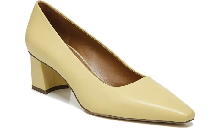 Heels Women Franco Sarto Sarto Regal Pump Light Yellow Leather