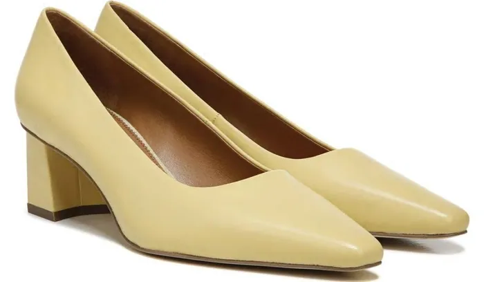 Heels Women Franco Sarto Sarto Regal Pump Light Yellow Leather