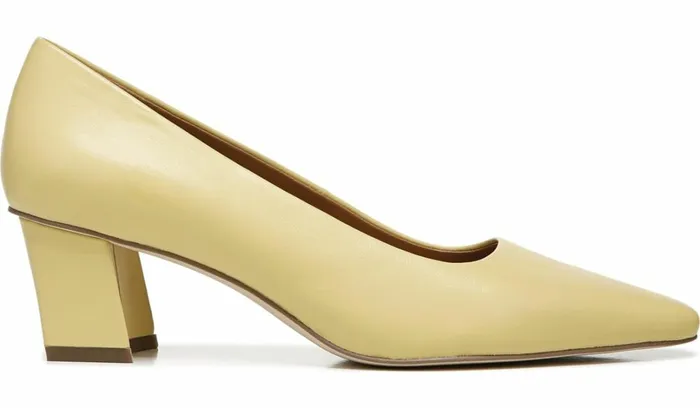 Heels Women Franco Sarto Sarto Regal Pump Light Yellow Leather