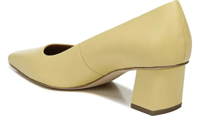 Heels Women Franco Sarto Sarto Regal Pump Light Yellow Leather