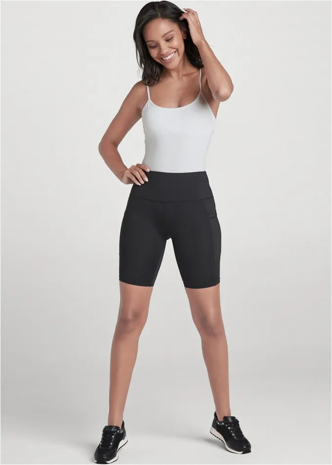 HighRise Pocket Bike Shorts Black Women VENUS Activewear