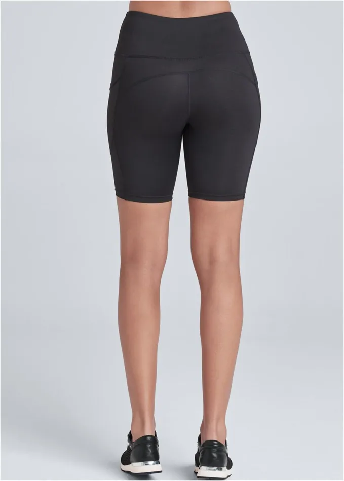 HighRise Pocket Bike Shorts Black Women VENUS Activewear