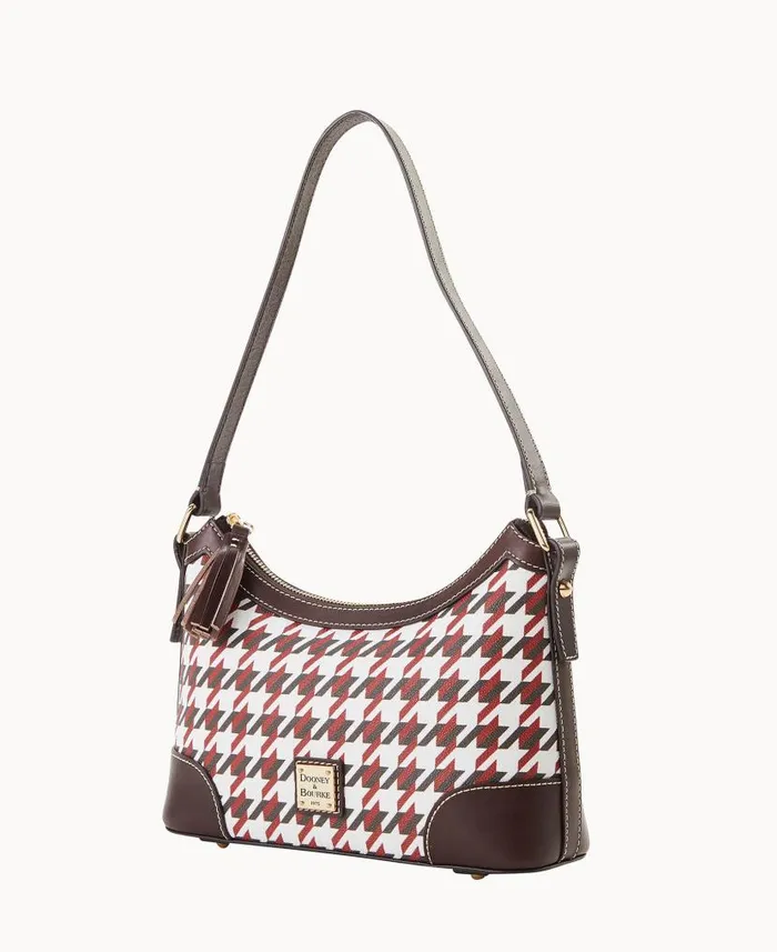 Houndstooth Shoulder Bag Brick Woman Dooney and Bourke Shoulder Bags