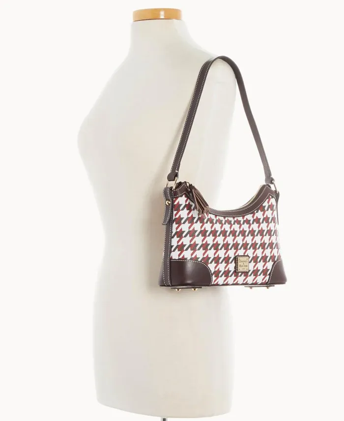 Houndstooth Shoulder Bag Brick Woman Dooney and Bourke Shoulder Bags