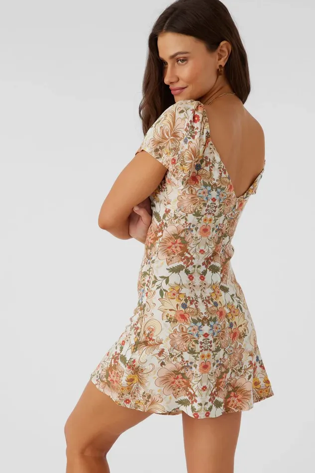 IRA SOFIA FLORAL FLUTTER SLEEVE MINI DRESS Multi Clr Women O039NEILL Clothing