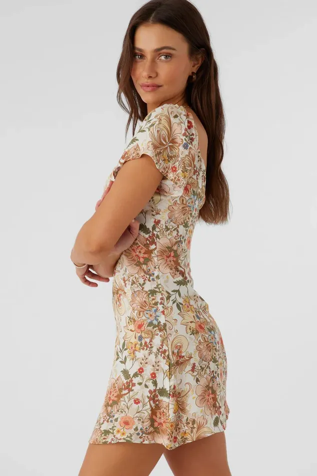 IRA SOFIA FLORAL FLUTTER SLEEVE MINI DRESS Multi Clr Women O039NEILL Clothing
