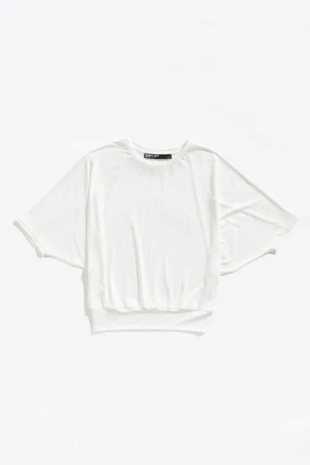 Ivory Batwing Sleeve Tshirt Ivory Women Bimba Y Lola TShirts