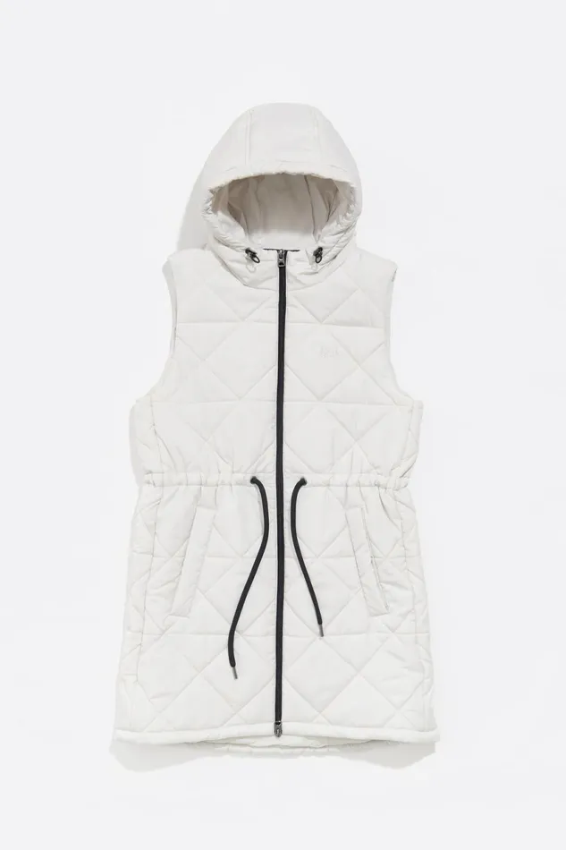 Ivory Padded Midi Vest Ivory Women Bimba Y Lola Puffer Jackets Ivory Padded Midi Vest Ivory Women Bimba Y Lola Puffer Jackets