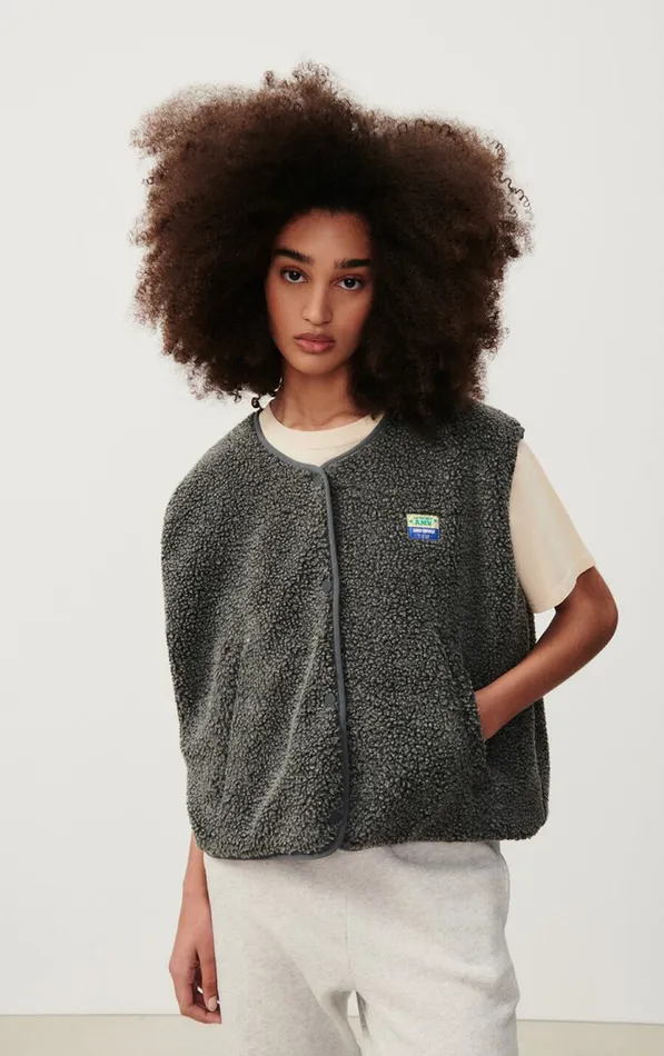 Jacket Hoktown Melange Charcoal Women American Vintage Jackets and Blazers